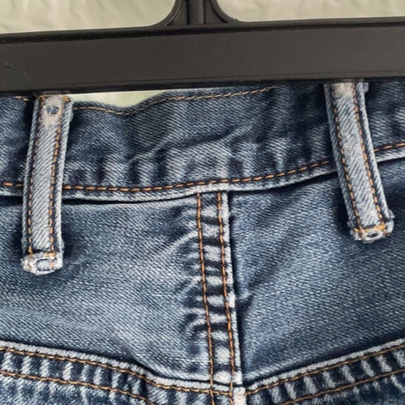 GAP Men's Dark Blue distressed Bootcut Jeans - Picture 6 of 12